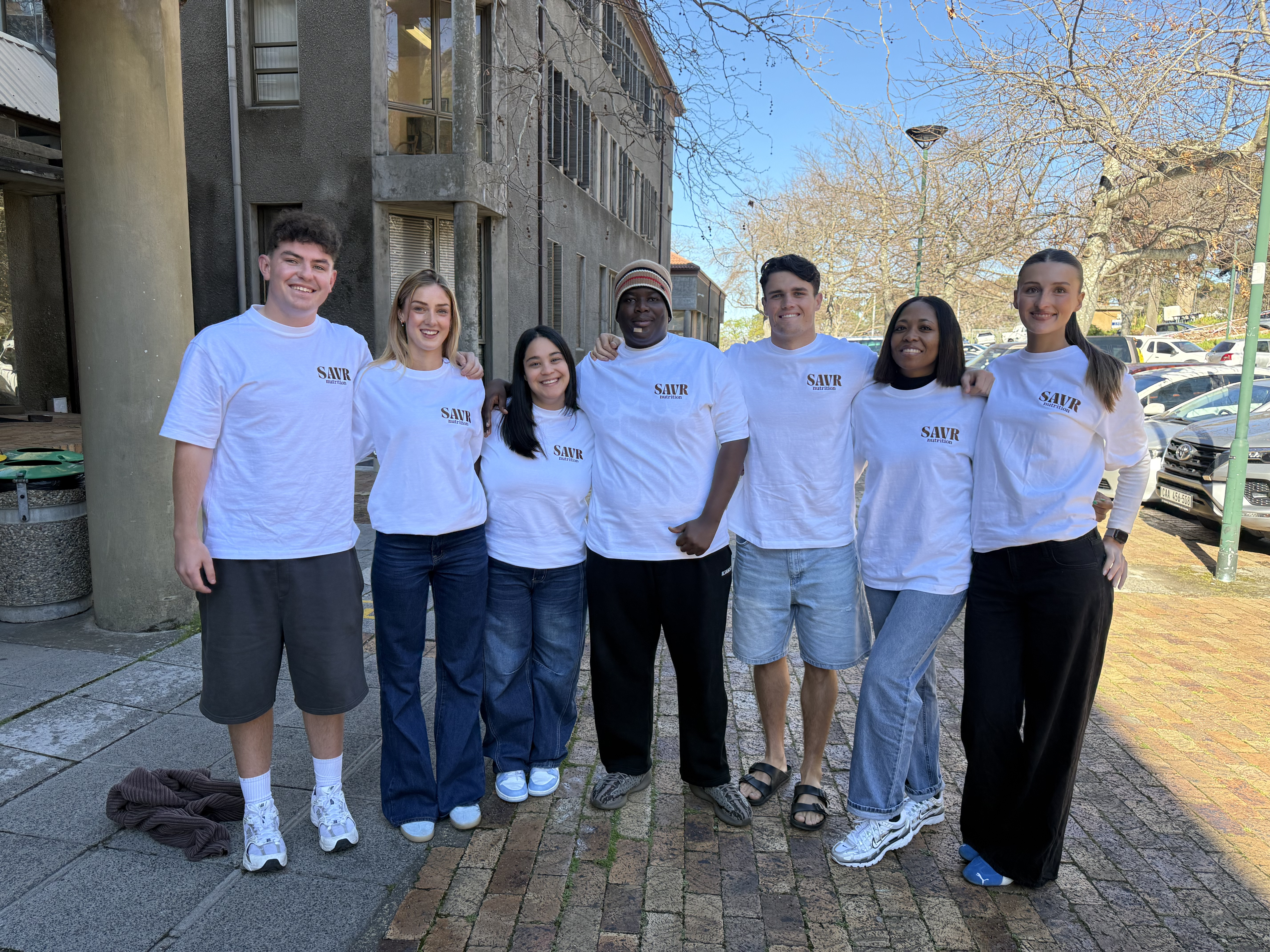 The SAVR Nutrition team — seven UCT entrepreneurship students